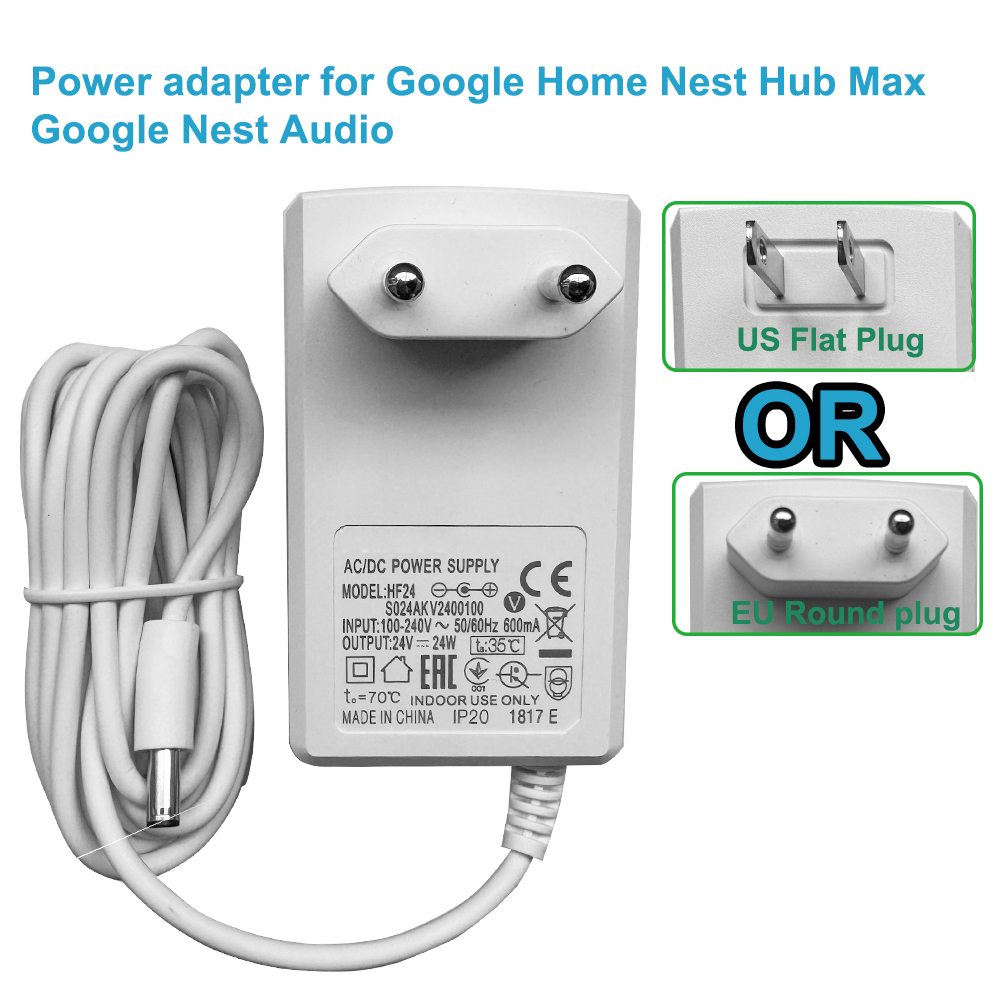 Google Speaker Nest Audio - 24V 전원 어댑터, 구글 홈 네스트